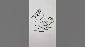 easy duck drawing #trending #drawing #viralvideos #shortsvideo #duck #bird #music #art #tutorial
