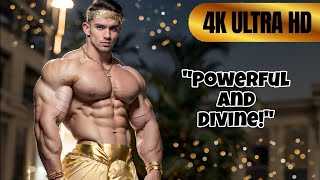 [4K Ai art] Handsome Bodybuilder Boy - Demigod Themed Photoshoot - Men Ai Lookbook