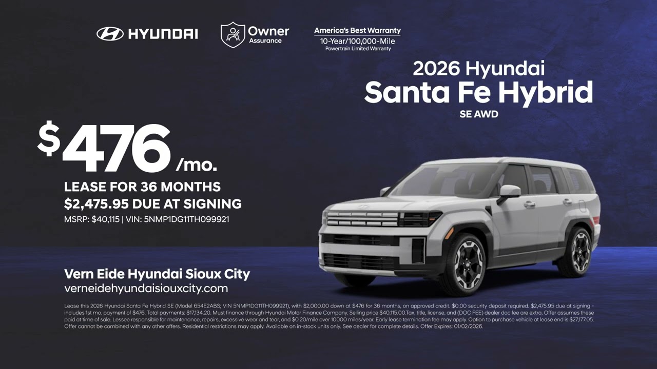Hyundai Santa Fe Hybrid 01/02/2026 6695876