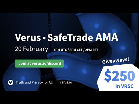 VerusCoin Community Live Stream SafeTrade AMA