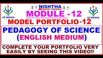 DIKSHA 12TH MODULE PORTFOLIO ACTIVITY|NISHTHA MODULE 12 PORTFOLIO|MODEL PORTFOLIO 12 ENGLISH MEDIUM