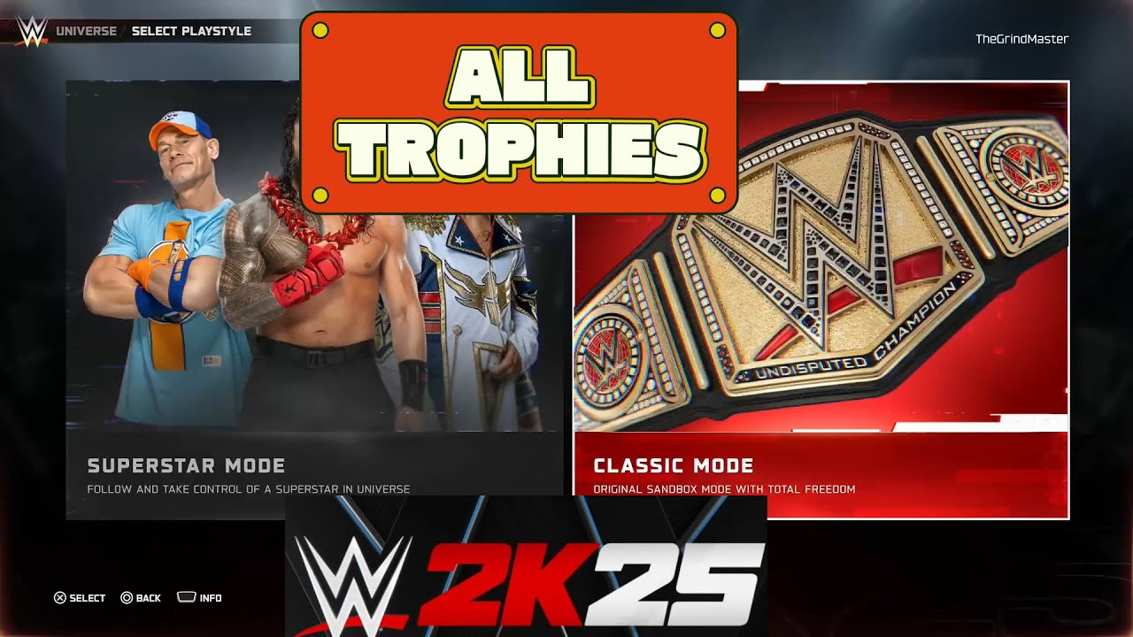 WWE 2k25 Universe Mode - All Trophies Guide
