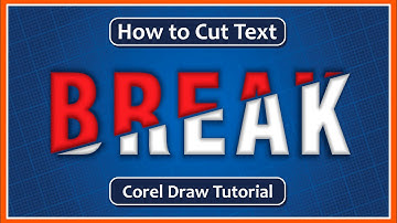 Create Break Text Effect | Learn Corel Draw | Corel Draw Design | CorelwaliSarkar