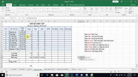 Học excel cơ bản bài 2: Hướng dẫn các hàm cơ bản trong excel
