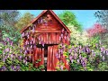 Weathered Barn with Wisteria Acrylic Painting LIVE Tutorial