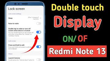 How to Enable Double Tap to Turn Screen On and Off on Xiaomi Redmi Note 13 (HyperOS 2.0)