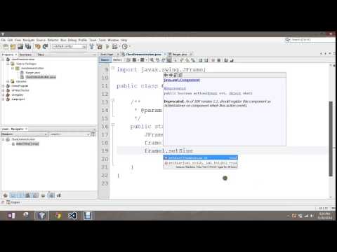 Basic JFrame Commands