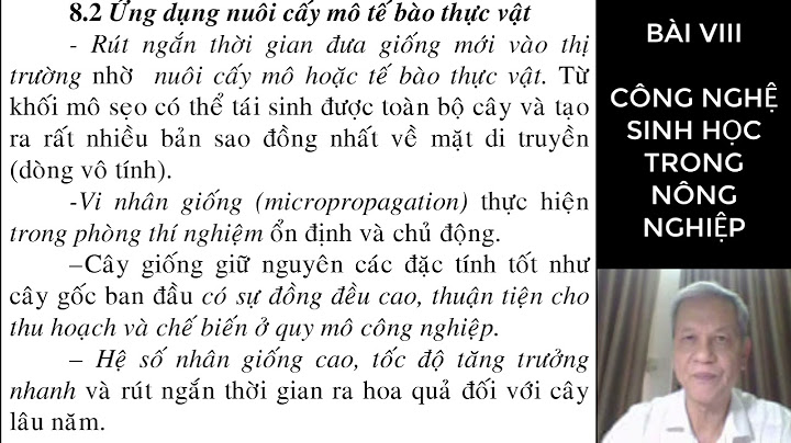 Công nghệ sinh học trong nông nghiệp là gì năm 2024