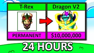 Trading Permanent T-REX For 24 Hours (Blox Fruits)