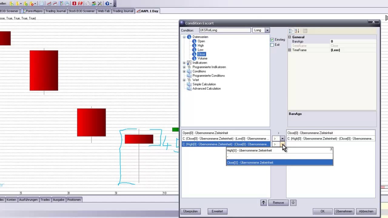 Programmierung der Condition - UKSRotLong