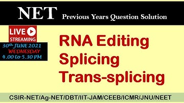 RNA Editing, Splicing & Trans-Splicing