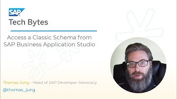 Tutorial - Access a Classic Schema from SAP Business Application Studio