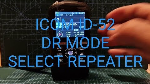 ICOM ID-52 - Select Repeater in DR mode