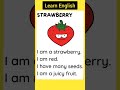 4 Lines On Strawberry Learn English Shorts Shortvideo 