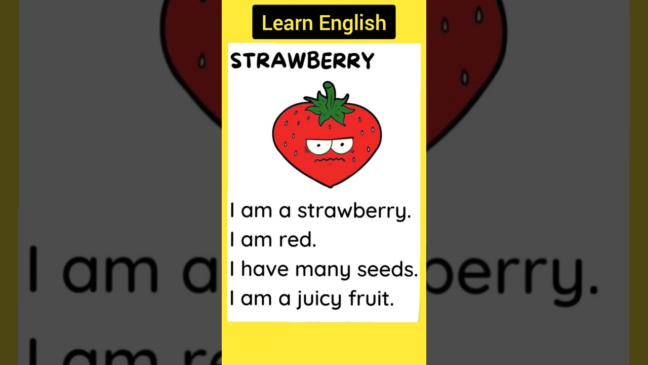 4 lines on Strawberry | Learn English 