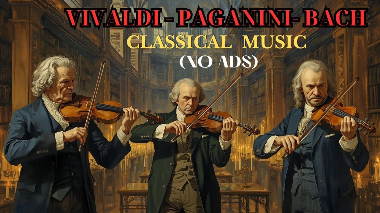 Vivaldi - Paganini - Bach – 2 Hours Non-Stop Classical Music for Study & Work