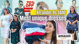 stylish summer dresses under Rs 1400 for women | amazon dresses try on haul #amazon #haul #dress