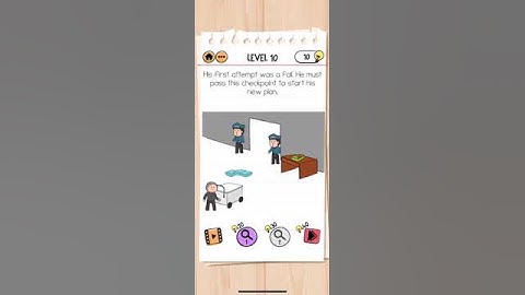 Brain Test 2 Prison Escape Level 10 His first attempt was a fail  He must pass this checkpoint