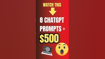 8 ChatGPT Prompts to Make $500 in a Week #shorts