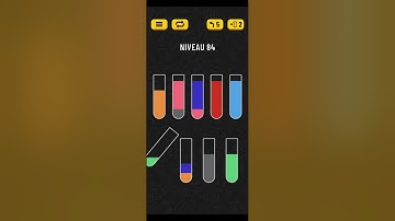 Water sort color puzzle game level 84 solution