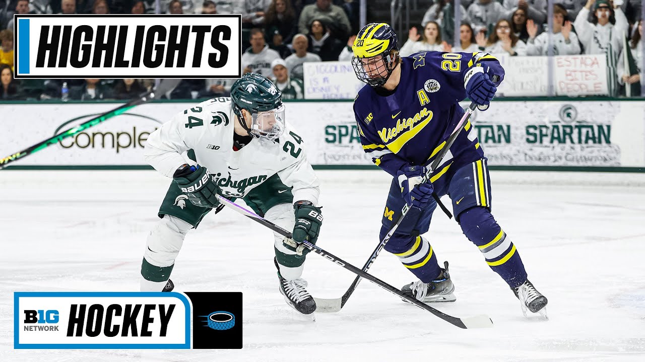 Michigan at Michigan State | Highlights | Big Ten Men's Hockey | Feb ...