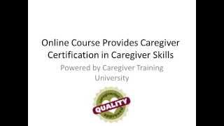 Online Senior Caregiver Training