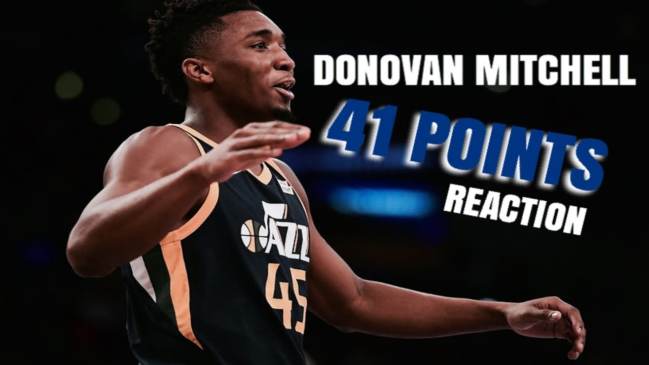 DONOVAN MITCHELL 41 POINTS ROOKIE RECORD!!! - NBA Reactions - YouTube