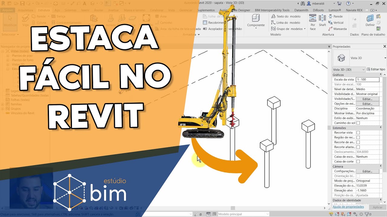 Capa do vídeo: Como inserir Estacas de Fundação no Revit?