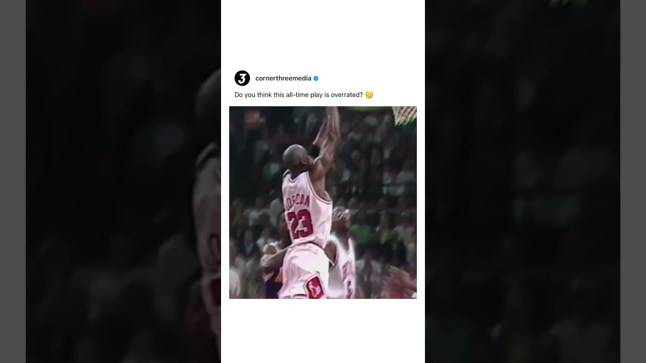 Is this Michael Jordan play overrated? 😳