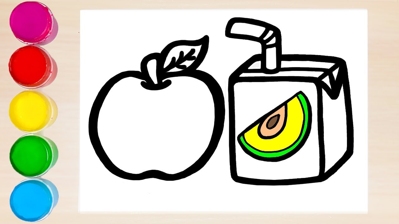 Coloring and Drawing Juice and Fruit YouTube