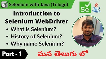 P1 - Introduction to Selenium WebDriver | Selenium | Java |