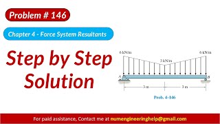 4–146. Replace the distributed loading by an equivalent resultant #statics Profile