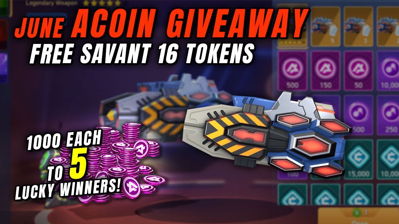 June Giveaway ENDED | Free Savant 16 tokens | Mech Arena