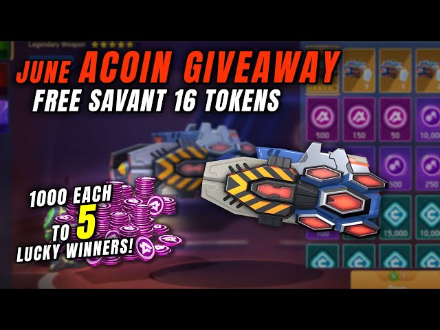 June Giveaway ENDED | Free Savant 16 tokens | Mech Arena