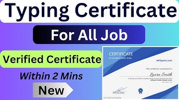 Typing Certificate For All Type of Jobs | Online Typing Certification | Typing Certificate