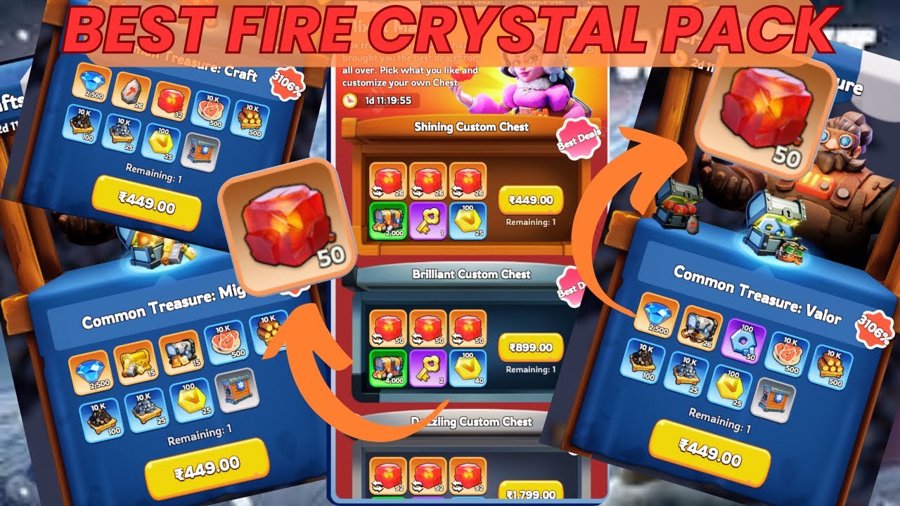 Fire Crystal Chart Best Fire Crystal Pack to Buy in Whiteout Survival - YouTube
