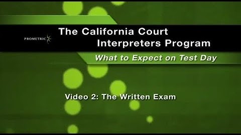 Video 2: The Written Exam