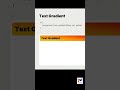Text gradient in css #shorts #viral #html #css #coding #views #youtubeshorts #like #ai