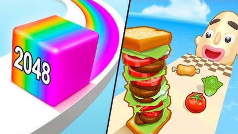 Jelly Run 2048 | Sandwich Runner / All Level Gameplay: Android,OSi