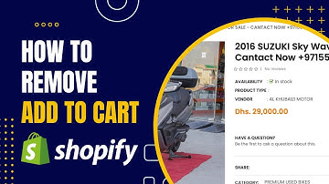 How to Remove Add to Cart from Shopify Product Page Dawn Theme