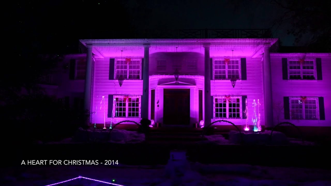 Amazing Christmas Light Show! Projection Mapping and Water Fountains - Nutcracker Suite 2014