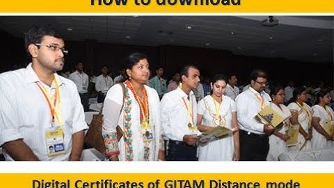 Digital certificates - GITAM Deemed to be University, Vizag