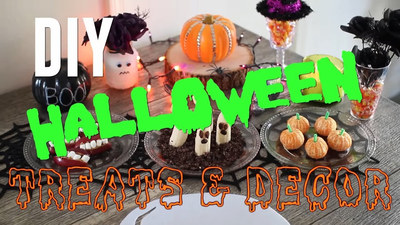 DIY Halloween Snacks & Decor! Quick & Easy Party Treats - YouTube