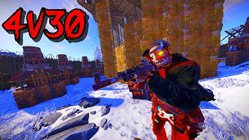 HOW WE BECAME THE MOST WANTED GROUP... - Rust (4v30+ Online Raid Defense)