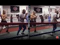 ROY JONES JR TEACHING CHRIS EUBANK JR. PROPER HEAD MOVEMENT - TEACHING HIM OLD SCHOOL BOXING DRILLS