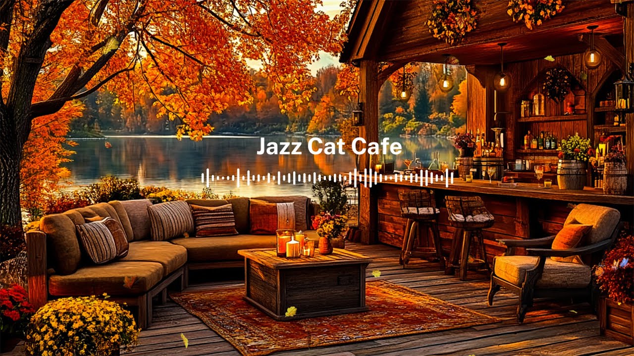 Smooth Autumn Jazz to Study, Work 🍂 Cozy Coffee Shop Ambience with ...