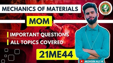 Vtu Mechanics Of Materials (MOM) Important questions