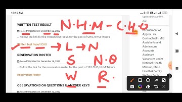 CHO RESULT - LIST जारी -  CANDIDATES MARKS - LIST में अपने MARKS देखे - NHM CHO LIST - TRIPURA CHO