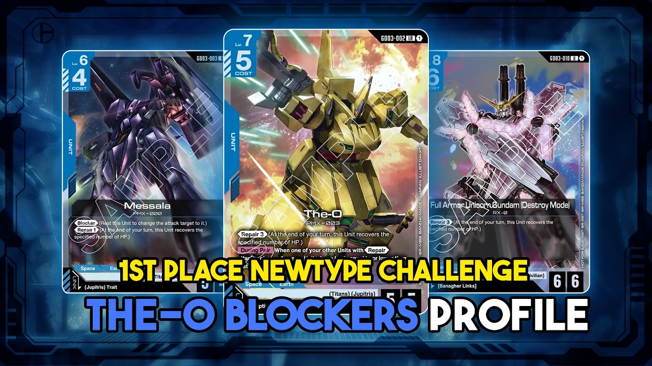 GUNDAM GD03 | THE O B/W - NEWTYPE CHALLENGE WINNER DECK PROFILE - YouTube