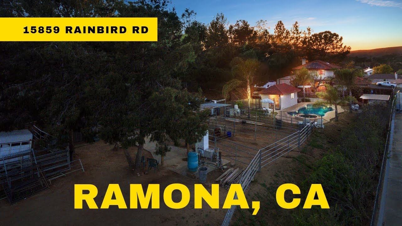 15859 Rainbird Rd Ramona, CA 92065 Drone Flyby